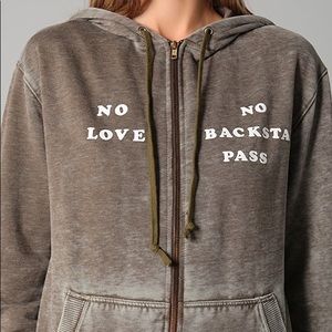 BRAND NEW WILDFOX No Love No Backstage Pass Hoodie